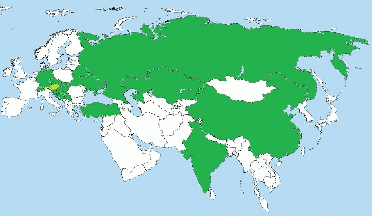 Филиалы Сбербанка России по всему миру [2013 год].